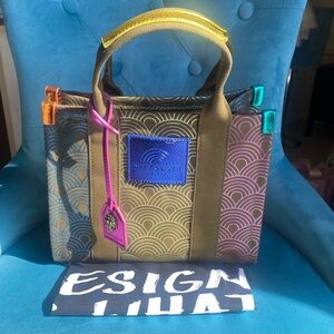 Kurt Geiger Colorful Wave Pattern Crossbody Bag NWT